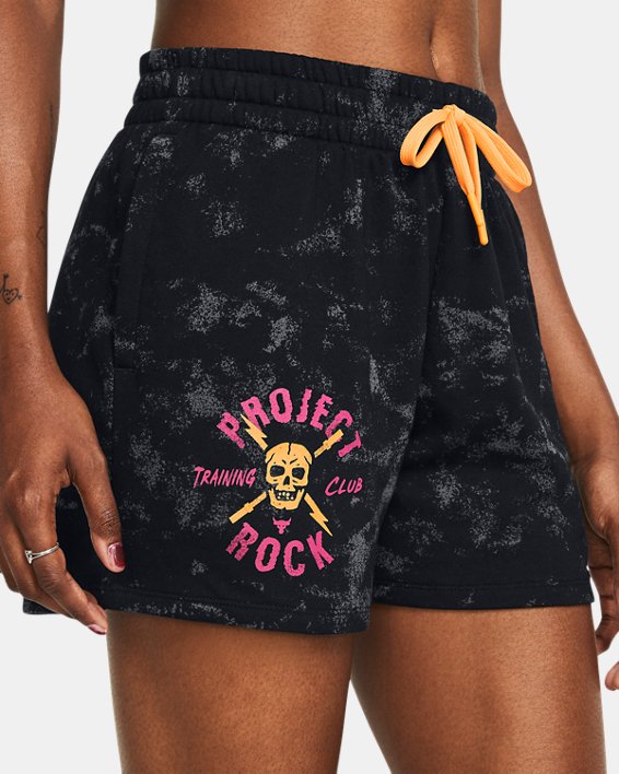 Women's Project Rock Terry Underground Shorts, Black, pdpMainDesktop image number 3
